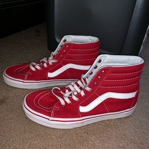Red High Top Vans (unisex)